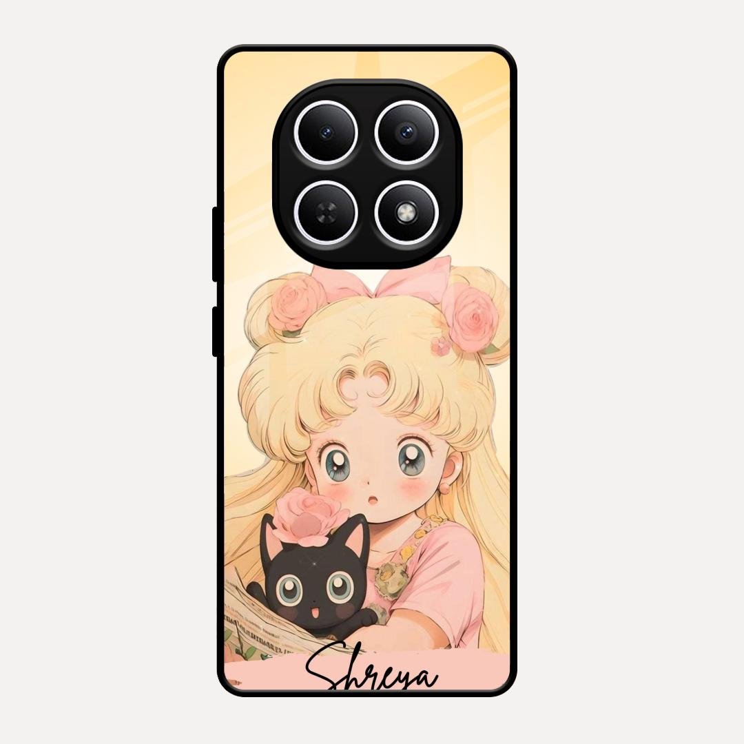 Lovely Sailor Moon Customize Glass Case Cover For Redmi Note 15 5G