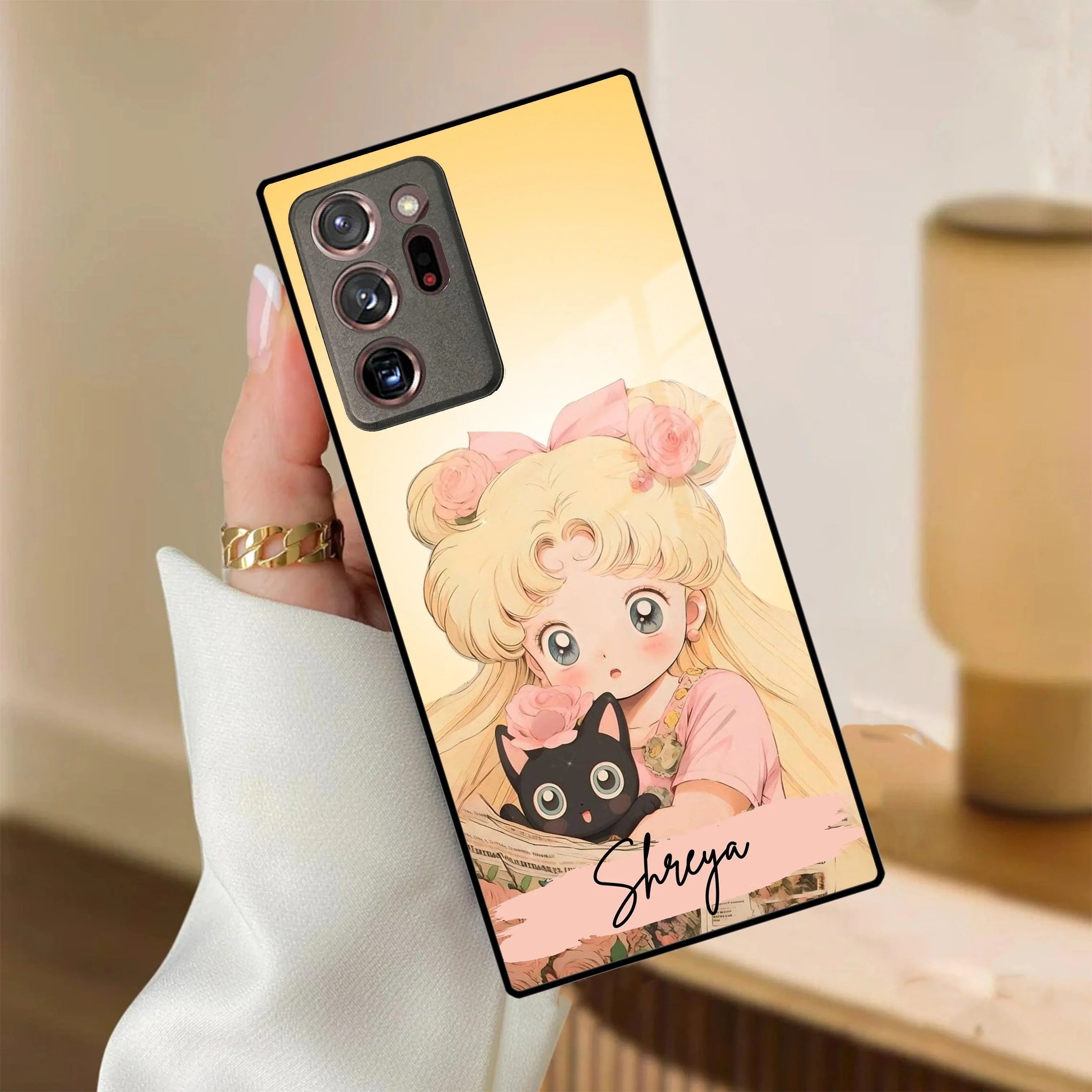 Lovely Sailor Moon Customize Glass Case Cover For Samsung - ShopOnCliQ