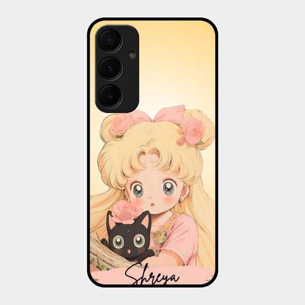 Lovely Sailor Moon Customize Glass Case Cover For Samsung Galaxy A35 5G
