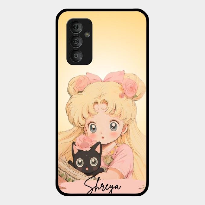 Lovely Sailor Moon Customize Glass Case Cover For Samsung Galaxy F23 5G