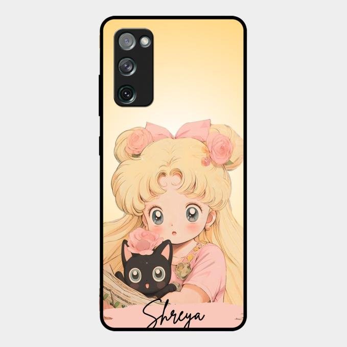 Lovely Sailor Moon Customize Glass Case Cover For Samsung Galaxy S20 Fe 5G