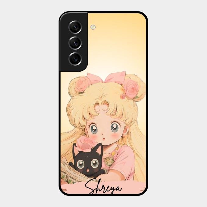 Lovely Sailor Moon Customize Glass Case Cover For Samsung Galaxy S21 Fe 5G