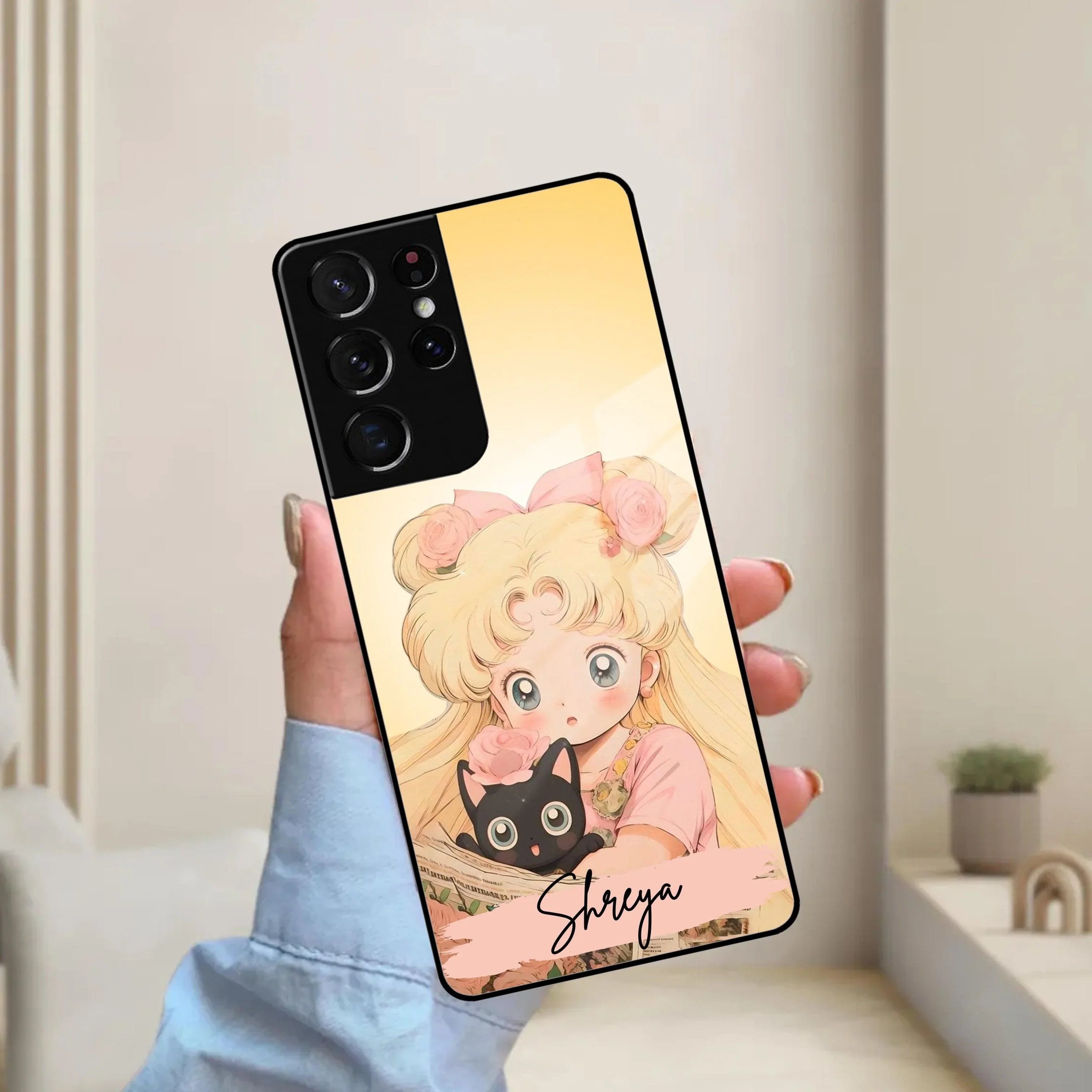 Lovely Sailor Moon Customize Glass Case Cover For Samsung - ShopOnCliQ