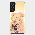 Lovely Sailor Moon Customize Glass Case Cover For Samsung Galaxy S21