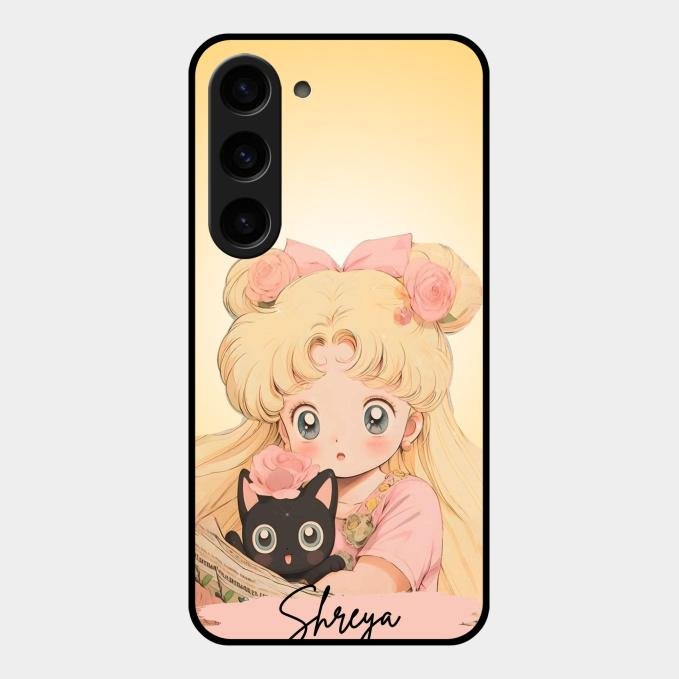 Lovely Sailor Moon Customize Glass Case Cover For Samsung Galaxy S23 5G