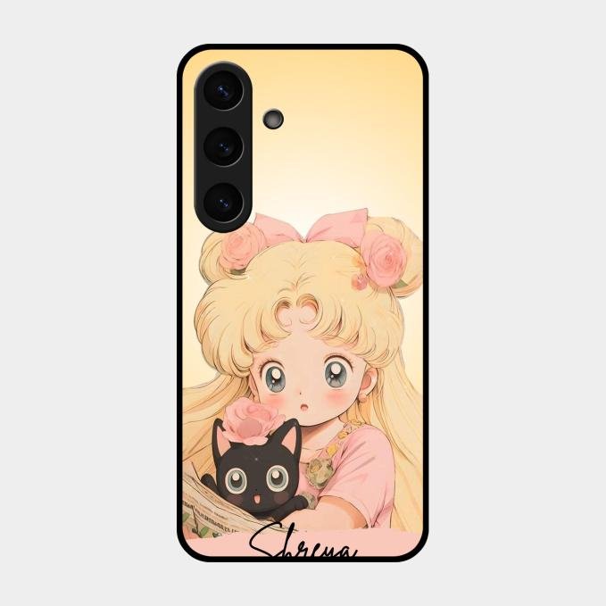 Lovely Sailor Moon Customize Glass Case Cover For Samsung Galaxy S24 Fe 5G