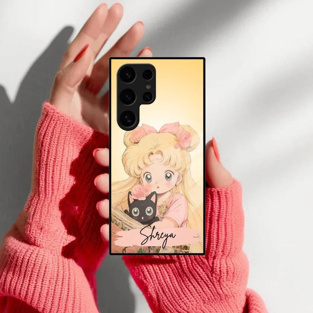 Lovely Sailor Moon Customize Glass Case Cover For Samsung - ShopOnCliQ