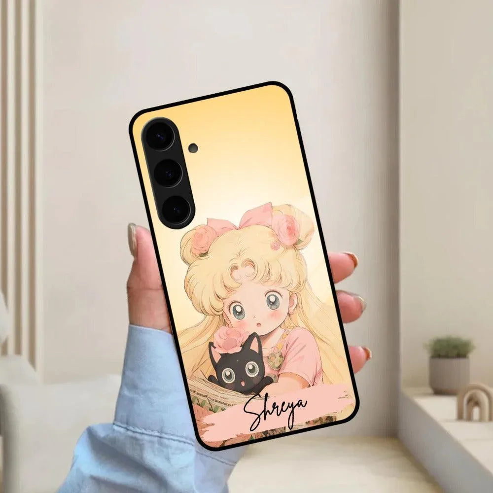 Lovely Sailor Moon Customize Glass Case Cover For Samsung - ShopOnCliQ