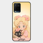 Lovely Sailor Moon Customize Glass Case Cover For Vivo T1X