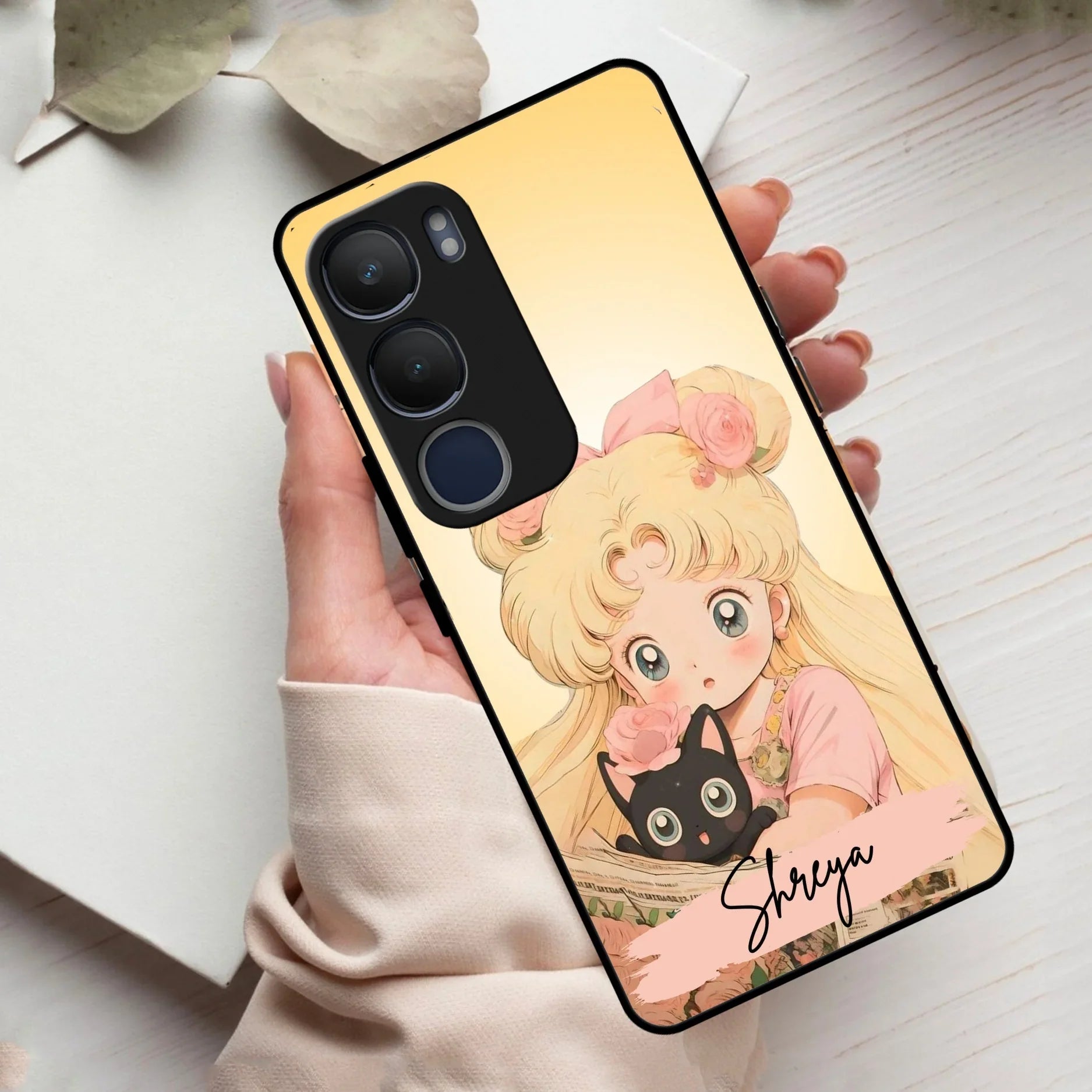 Lovely Sailor Moon Customize Glass Case Cover For Vivo - ShopOnCliQ