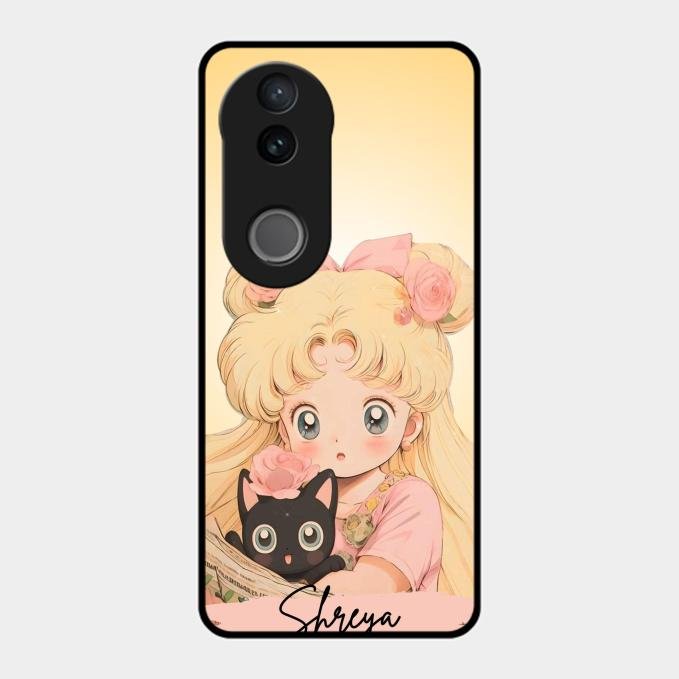 Lovely Sailor Moon Customize Glass Case Cover For Vivo T4R 5G