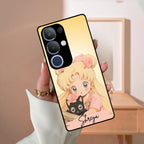 Lovely Sailor Moon Customize Glass Case Cover For Vivo - ShopOnCliQ