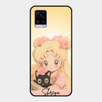Lovely Sailor Moon Customize Glass Case Cover For Vivo V20