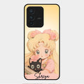 Lovely Sailor Moon Customize Glass Case Cover For Vivo V23 5G
