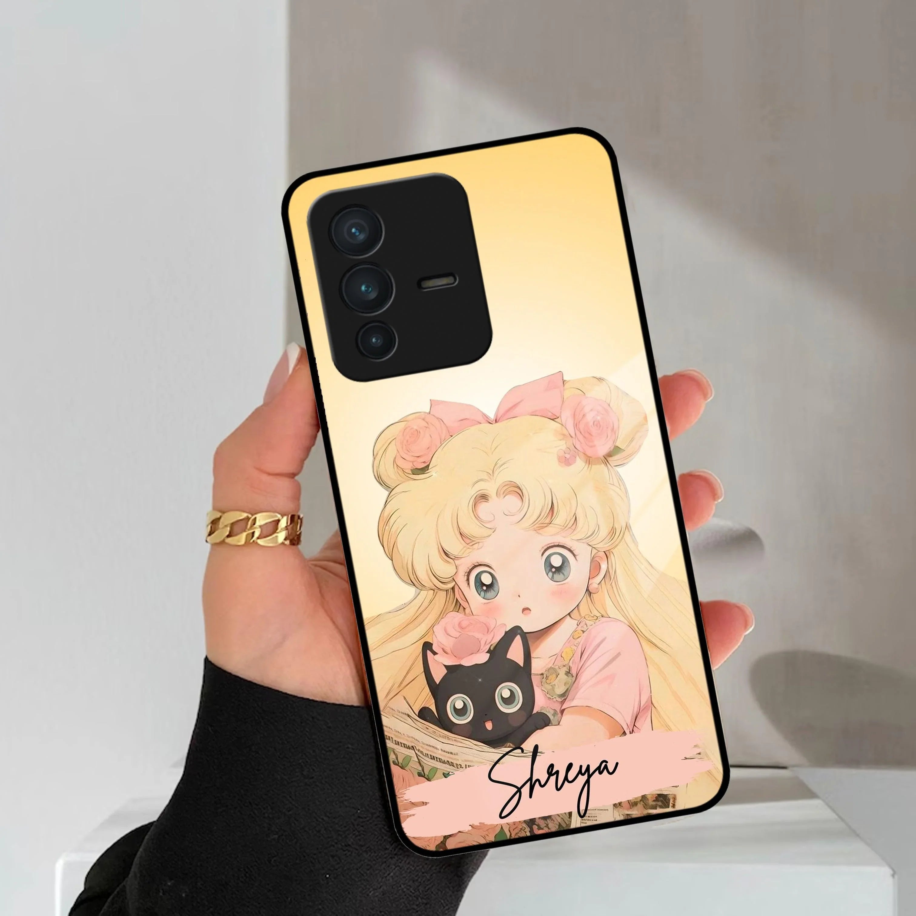 Lovely Sailor Moon Customize Glass Case Cover For Vivo - ShopOnCliQ