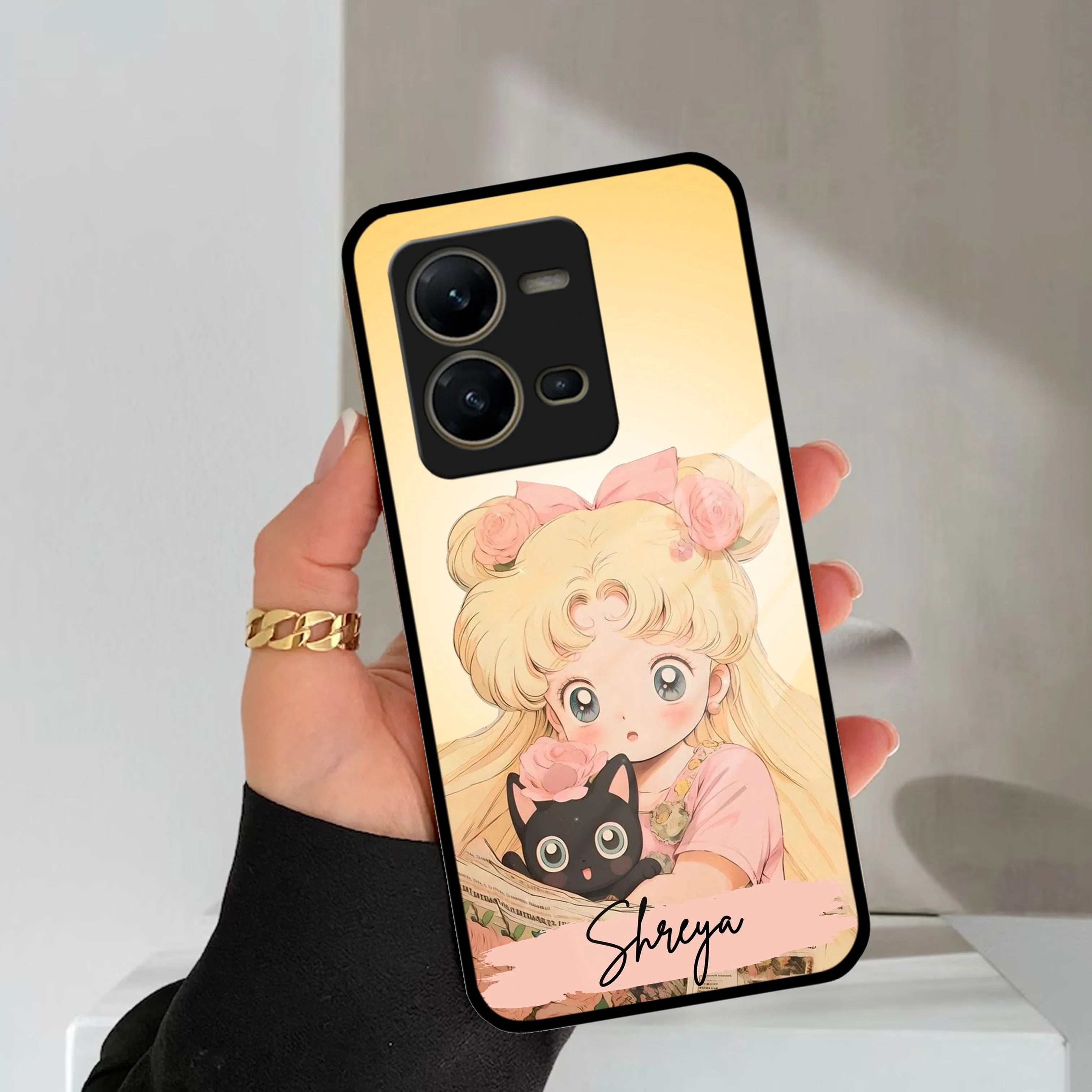 Lovely Sailor Moon Customize Glass Case Cover For Vivo - ShopOnCliQ