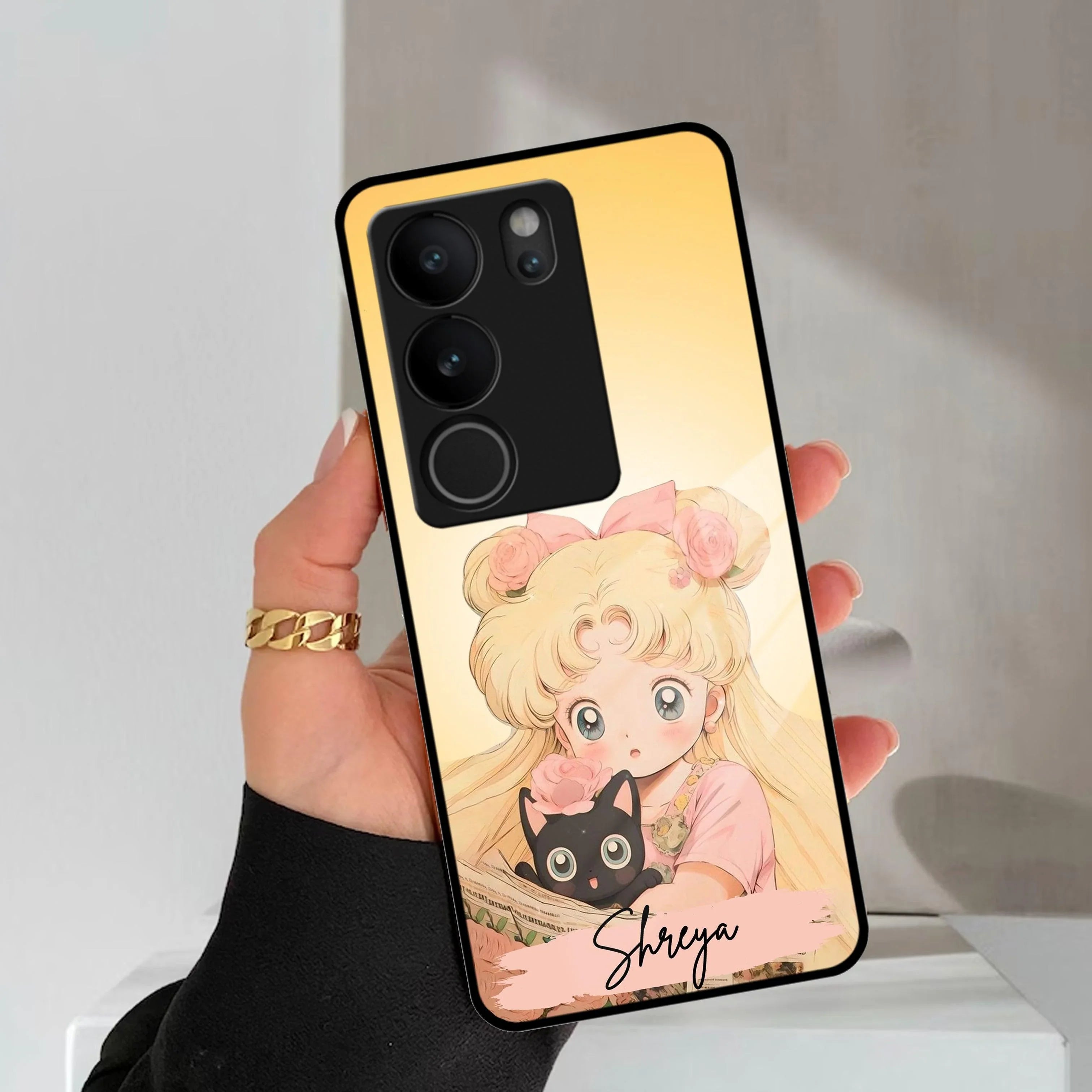 Lovely Sailor Moon Customize Glass Case Cover For Vivo - ShopOnCliQ