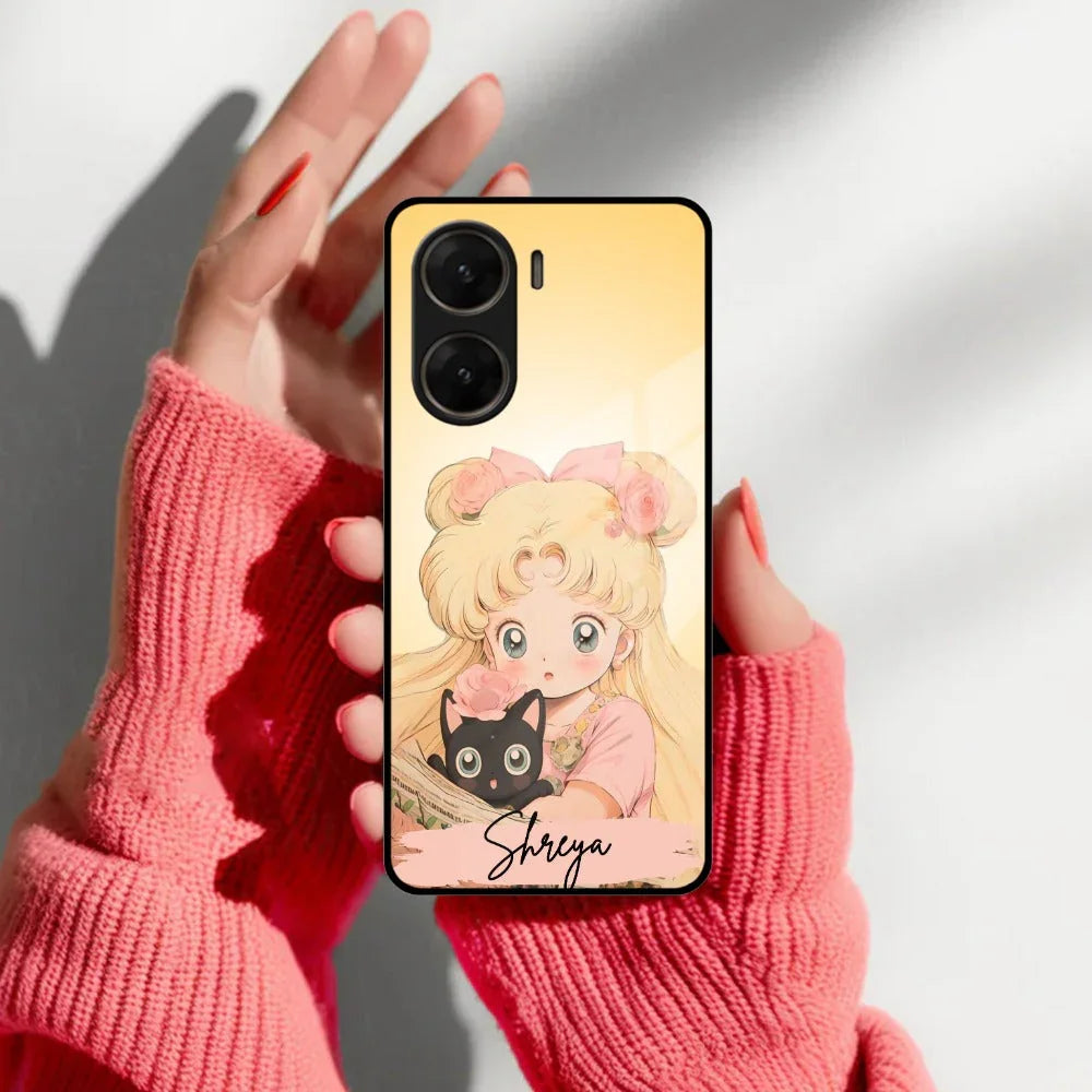 Lovely Sailor Moon Customize Glass Case Cover For Vivo - ShopOnCliQ