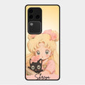 Lovely Sailor Moon Customize Glass Case Cover For Vivo V30 Pro 5G