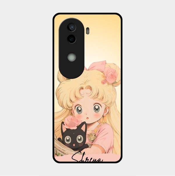 Lovely Sailor Moon Customize Glass Case Cover For Vivo V40E 5G