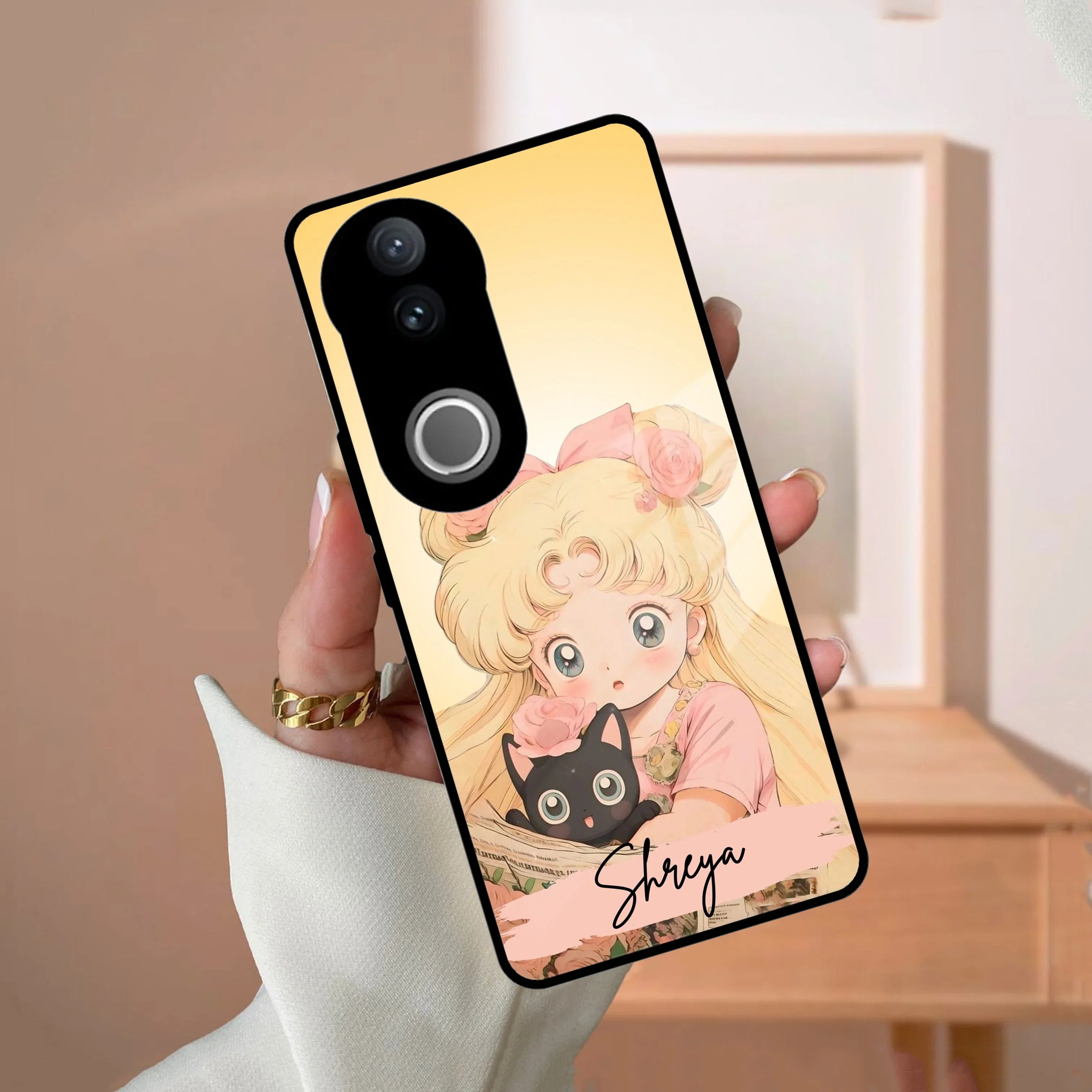 Lovely Sailor Moon Customize Glass Case Cover For Vivo - ShopOnCliQ