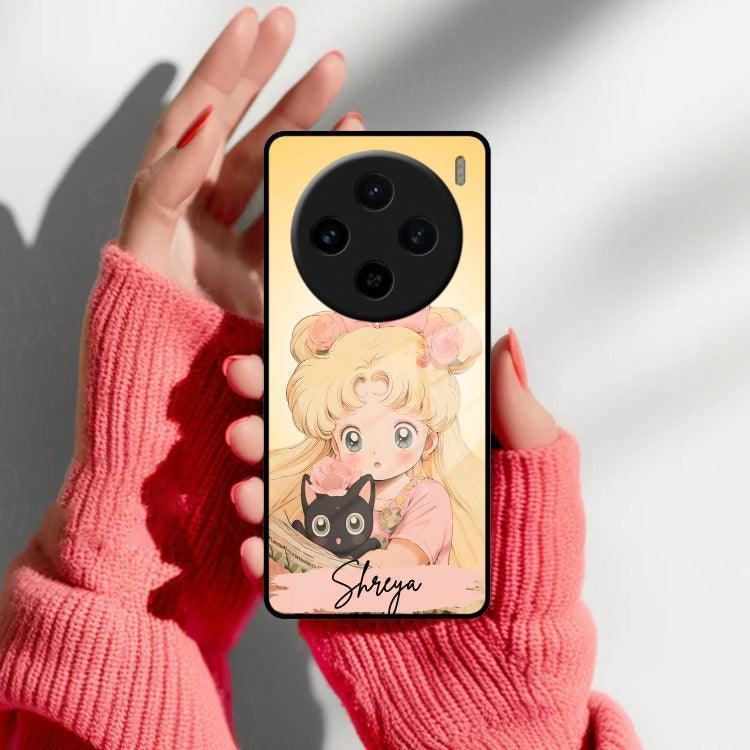 Lovely Sailor Moon Customize Glass Case Cover For Vivo - ShopOnCliQ