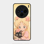 Lovely Sailor Moon Customize Glass Case Cover For Vivo X200 5G