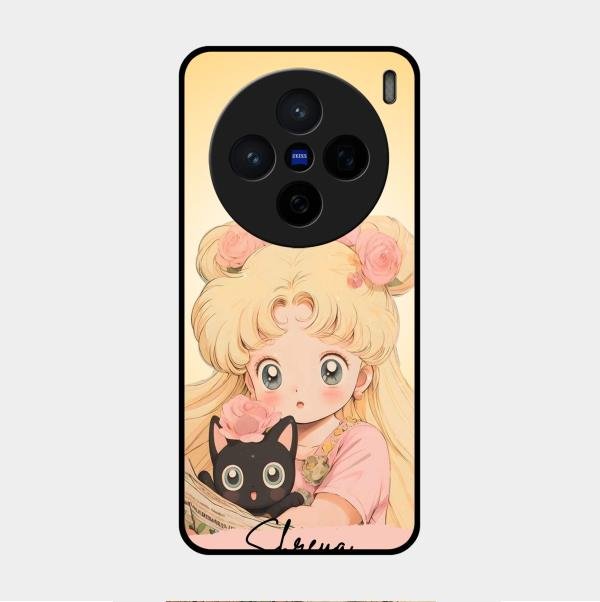 Lovely Sailor Moon Customize Glass Case Cover For Vivo X200 5G