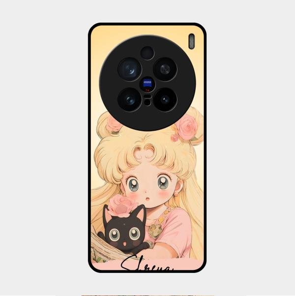 Lovely Sailor Moon Customize Glass Case Cover For Vivo X200 Pro 5G