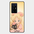 Lovely Sailor Moon Customize Glass Case Cover For Vivo X70 Pro Plus 5G
