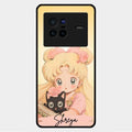 Lovely Sailor Moon Customize Glass Case Cover For Vivo X80 5G