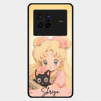 Lovely Sailor Moon Customize Glass Case Cover For Vivo X80 5G