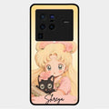 Lovely Sailor Moon Customize Glass Case Cover For Vivo X80 Pro 5G
