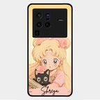 Lovely Sailor Moon Customize Glass Case Cover For Vivo X80 Pro 5G