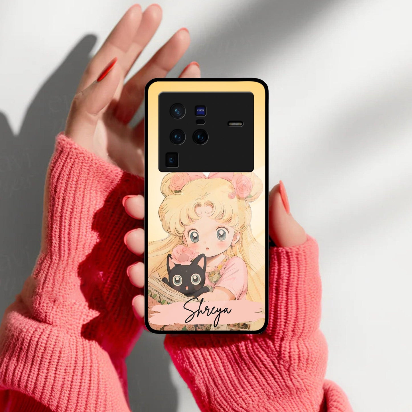 Lovely Sailor Moon Customize Glass Case Cover For iQOO