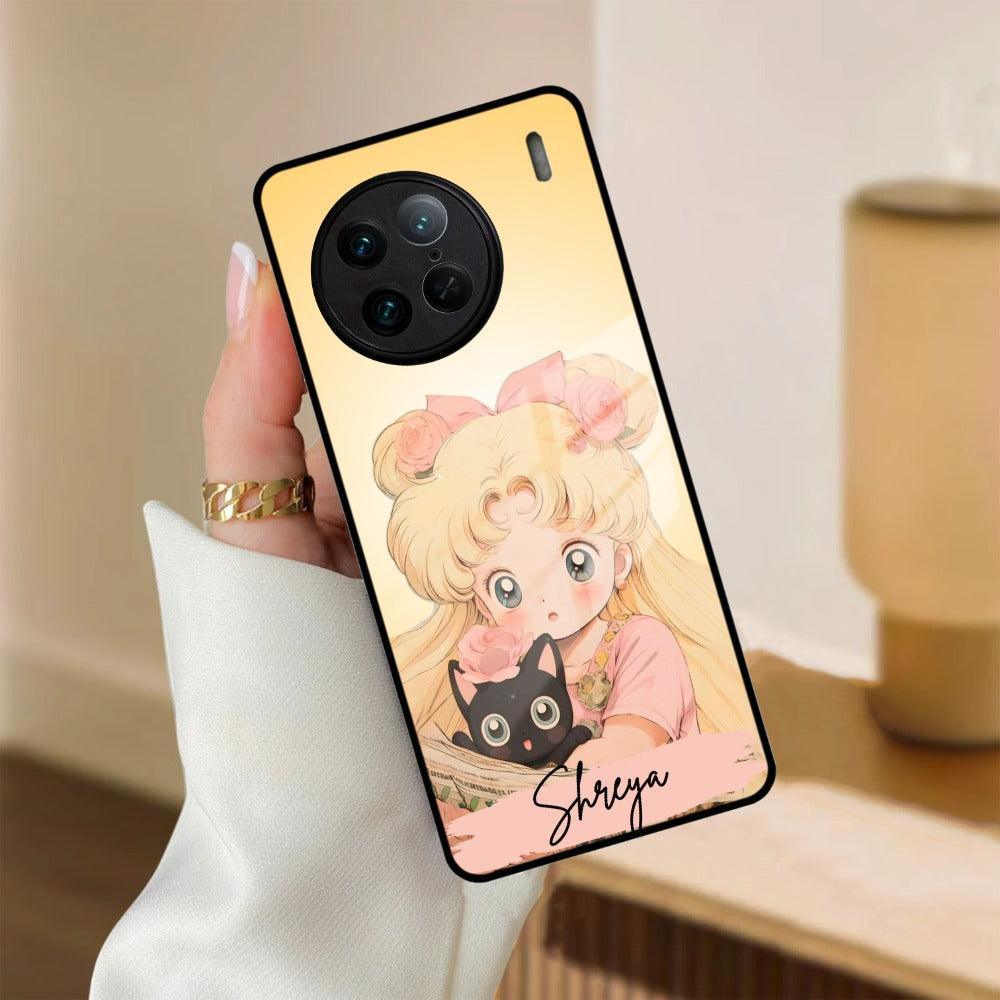 Lovely Sailor Moon Customize Glass Case Cover For Vivo - ShopOnCliQ