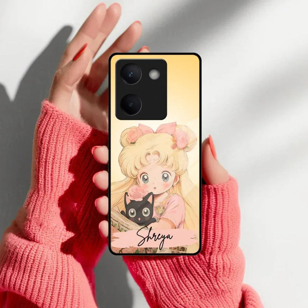 Lovely Sailor Moon Customize Glass Case Cover For Vivo - ShopOnCliQ
