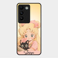 Lovely Sailor Moon Customize Glass Case Cover For Vivo Y200E 5G