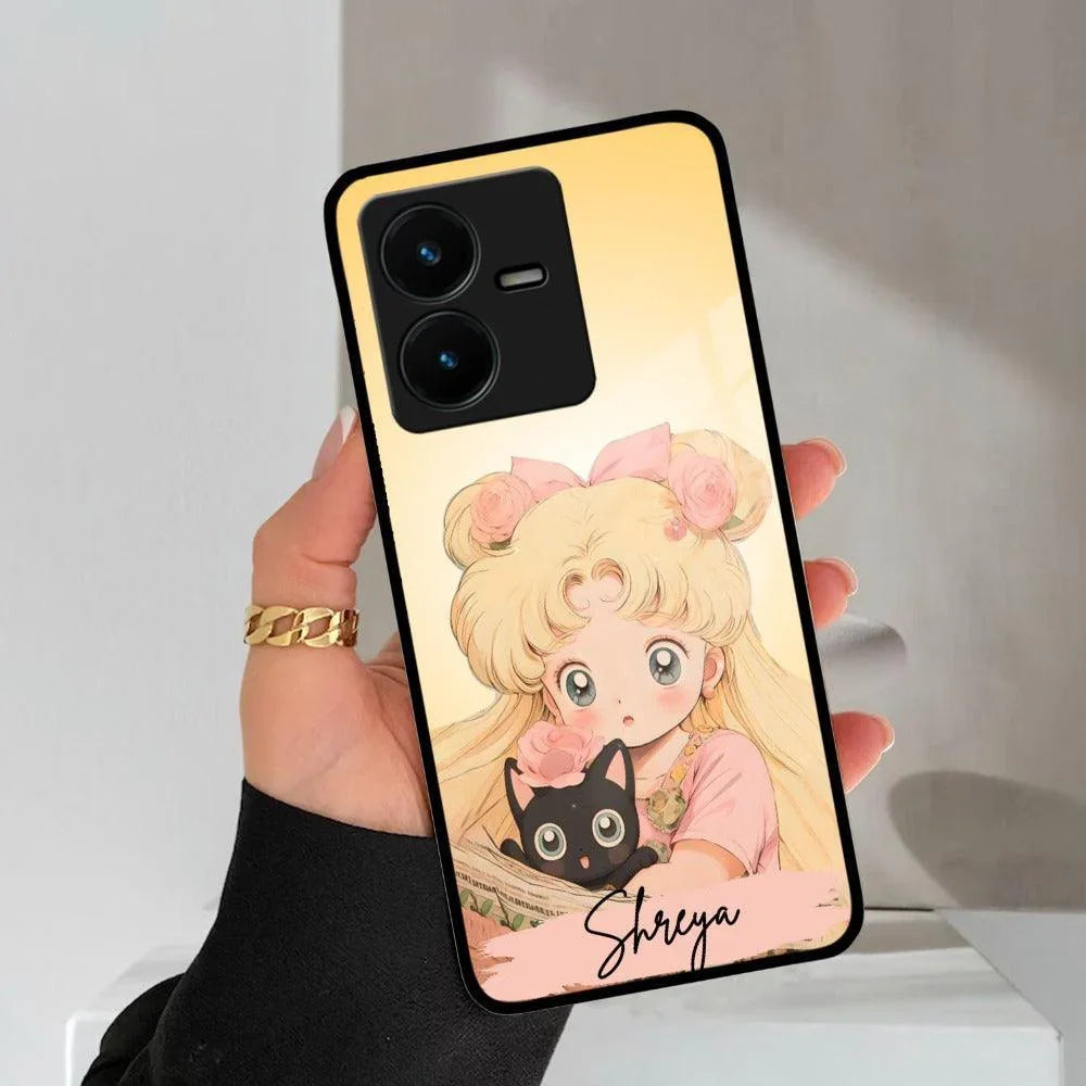 Lovely Sailor Moon Customize Glass Case Cover For Vivo - ShopOnCliQ