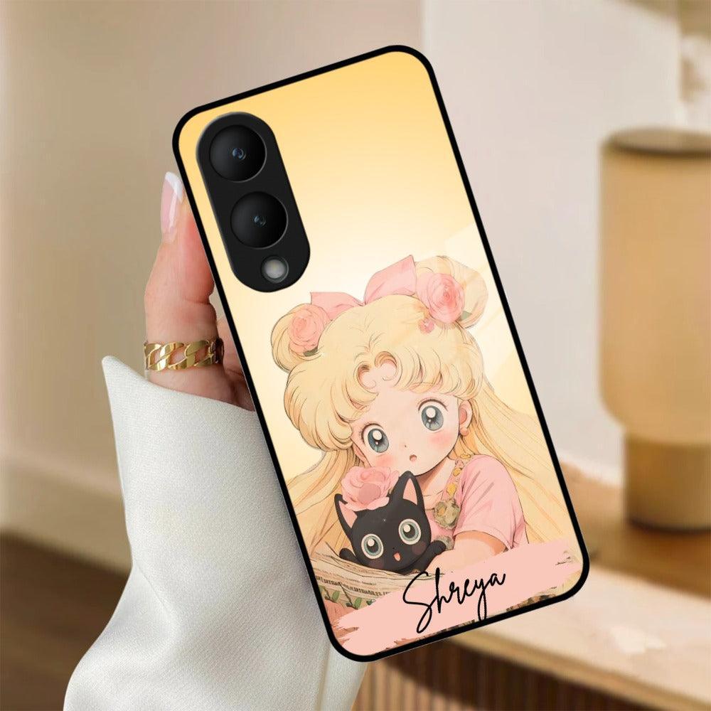 Lovely Sailor Moon Customize Glass Case Cover For Vivo - ShopOnCliQ