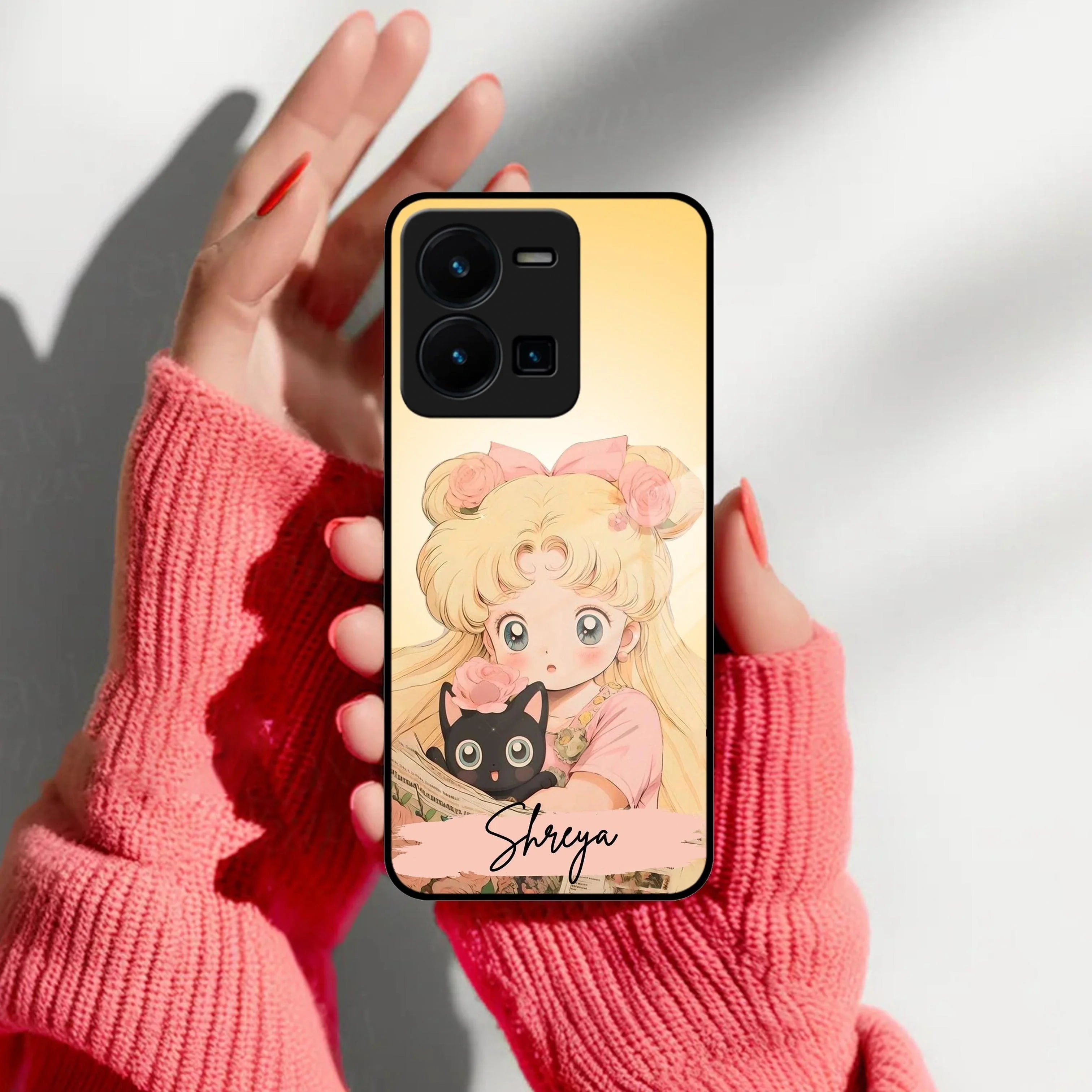 Lovely Sailor Moon Customize Glass Case Cover For Vivo - ShopOnCliQ