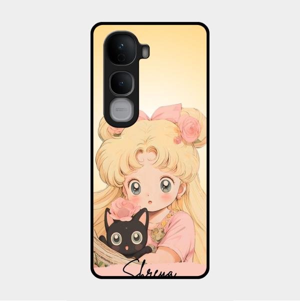 Lovely Sailor Moon Customize Glass Case Cover For Vivo Y400 Pro 5G