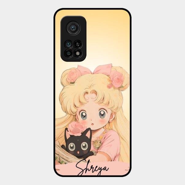 Lovely Sailor Moon Customize Glass Case Cover For Xiaomi Mi 10T Pro 5G