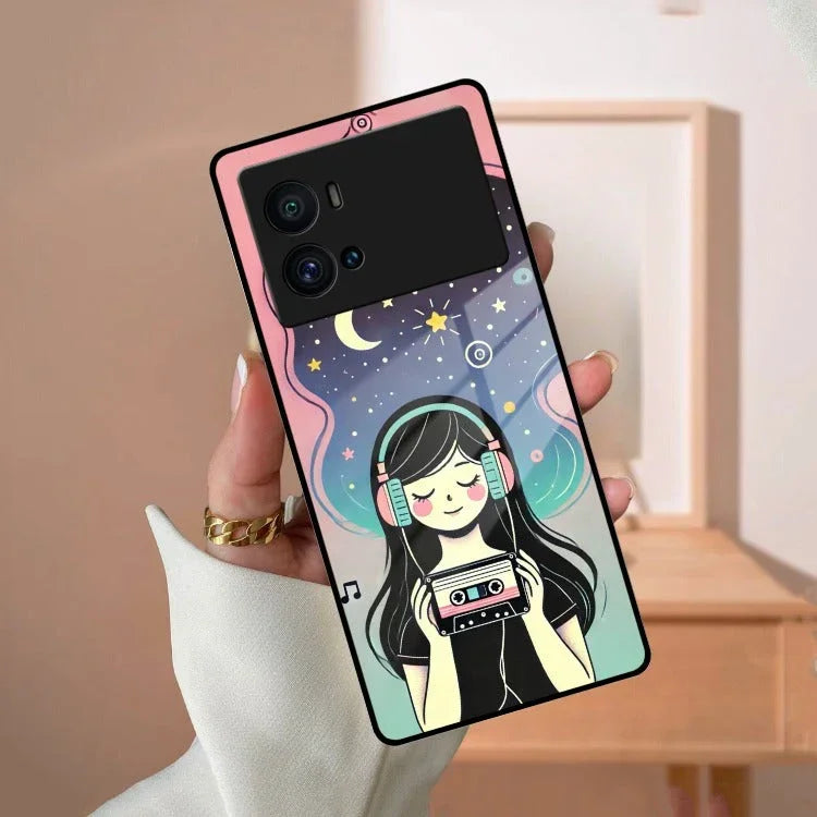 Luna Glass Case Cover For iQOO - ShopOnCliQ