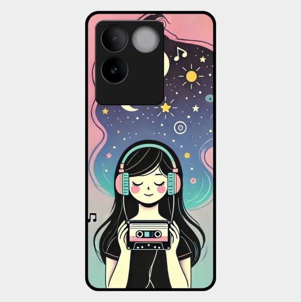 luna glossy metal case cover for Iqoo Z7 Pro 5G
