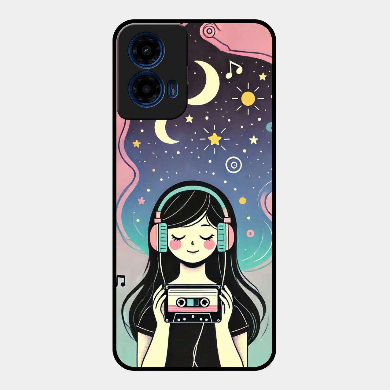 luna glossy metal case cover for Motorola G45 5G