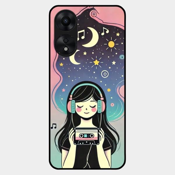 luna glossy metal case cover for Oppo A78 5G