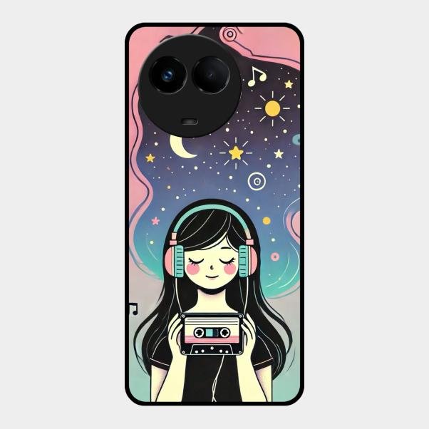 luna glossy metal case cover for Realme 11X 5G