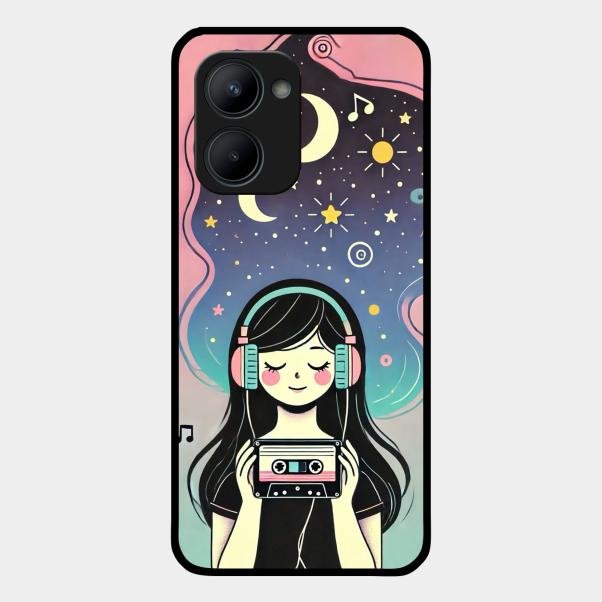 luna glossy metal case cover for Realme C33 2023