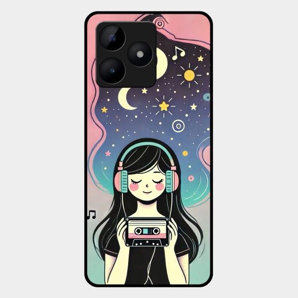 luna glossy metal case cover for Realme C53